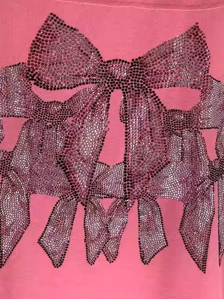 TCH Luxury Sparkle Bow Glitter Mini Dress