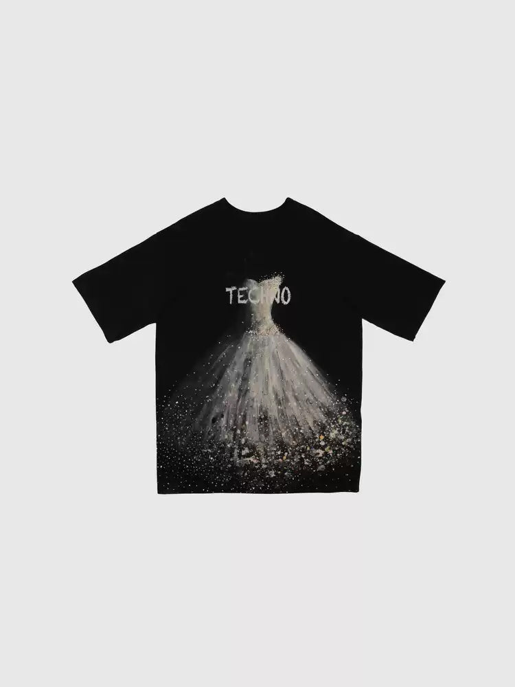 TCH Luxury Rhinestone Wedding T-shirt Dress