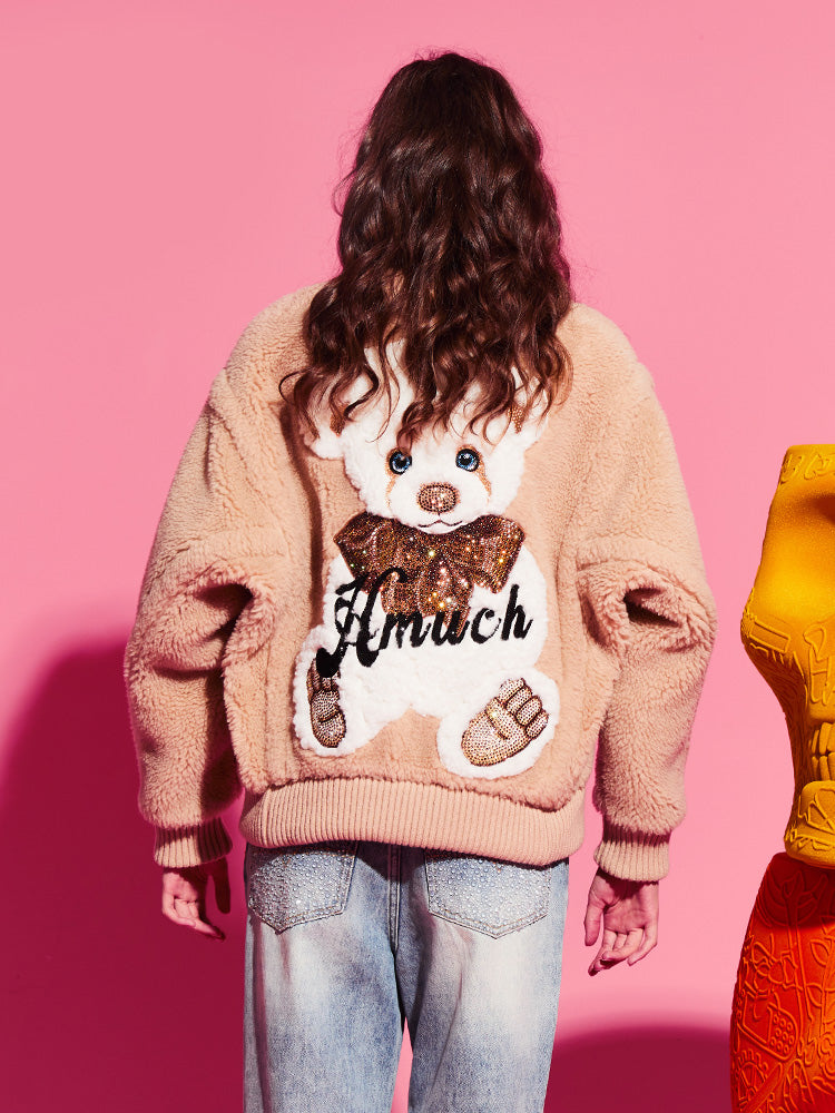 TCH Zip Up  Fleece Oversized Sherpa Jacket