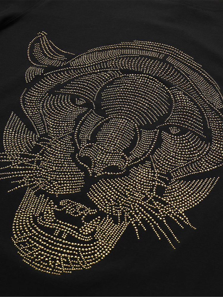 TCH Gold Rhinestones Leopard Unisex T-Shirt