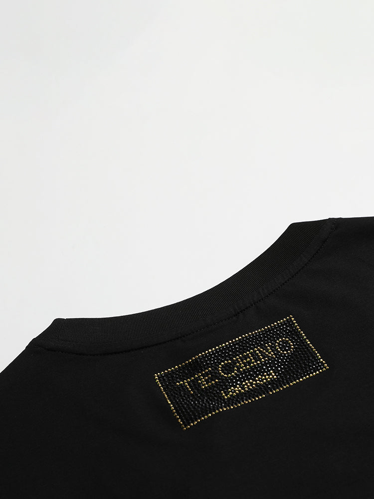 TCH Gold Rhinestones Leopard Unisex T-Shirt