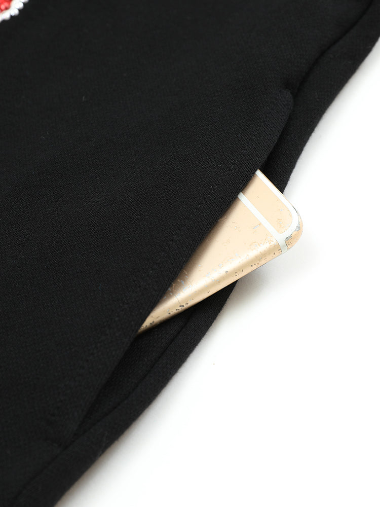 TCH Graphic Rhinestone Oversized Unisex Hoodie