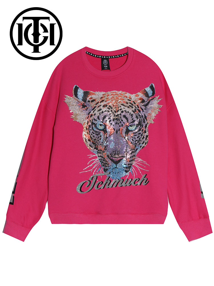 TCH Oversized Sweatshirt mit Motiv-Print Modell