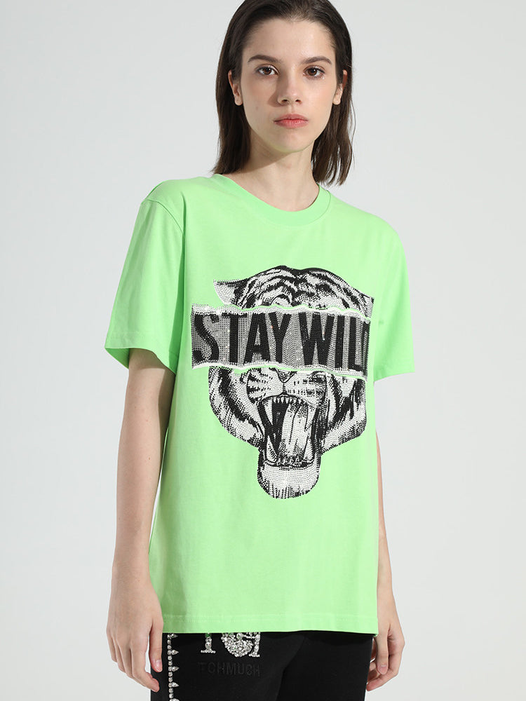 TCH Tiger Logo Casual Short Sleeve T-shirt