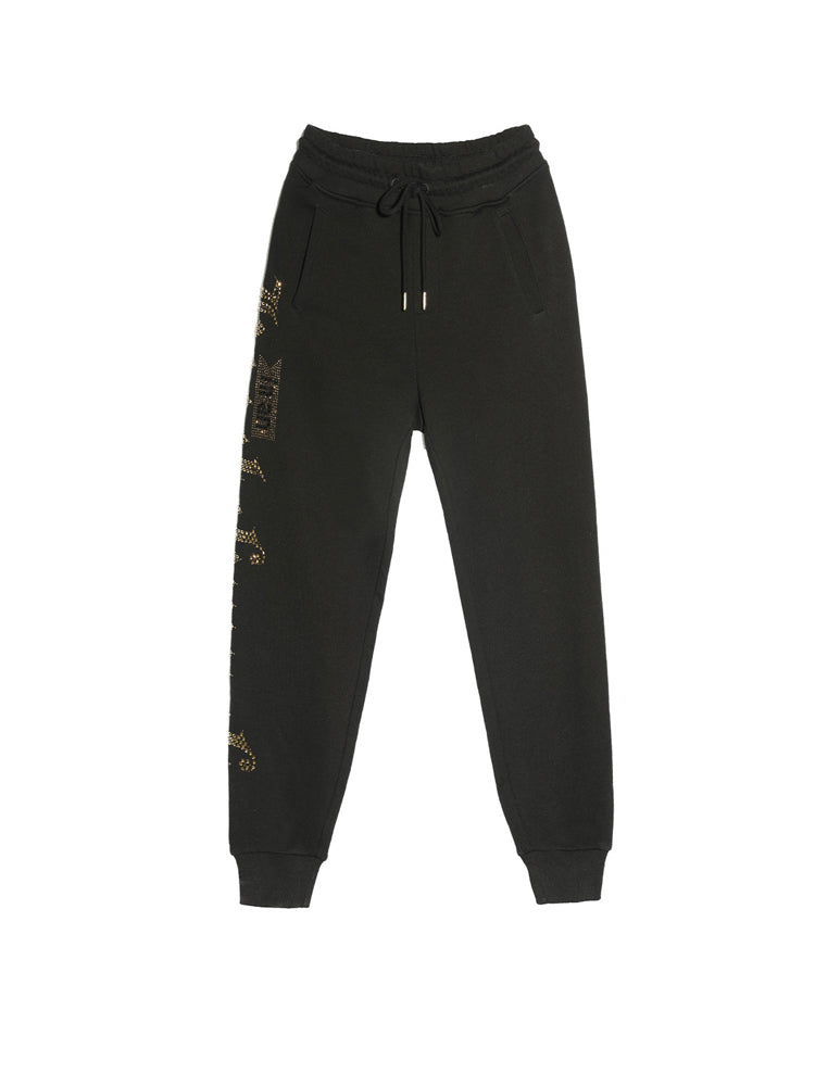 TCH Men's Rhinestone Letter Cotton Sweatpants