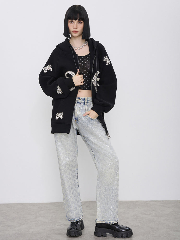 TCH Rhinestone Scoop Neck Cropped Top