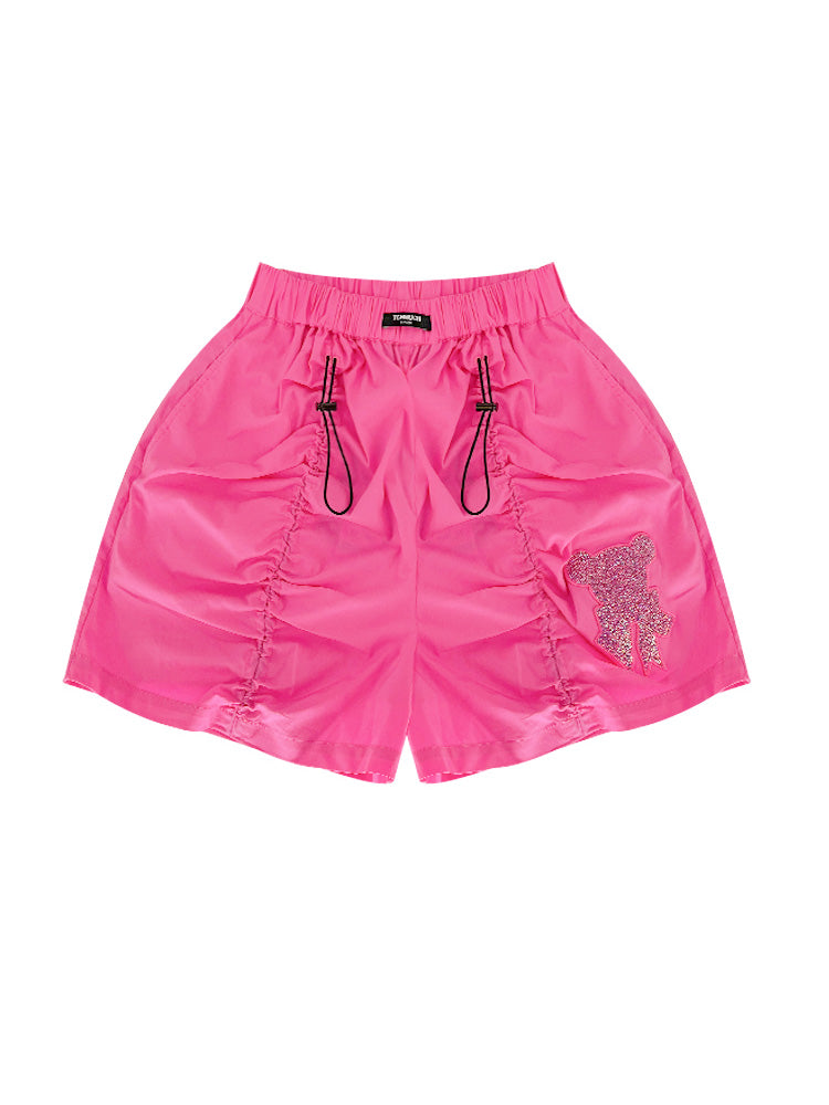TCH Rhinestone Nylon Cargo Bloomer Shorts