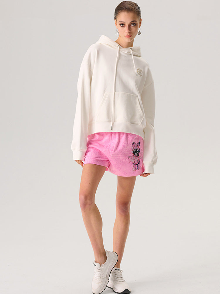 TCH Graphic Rhinestone Pink Lounge Shorts