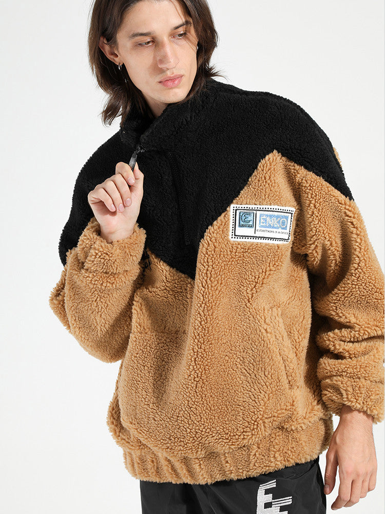 TCH Rhinestone Letter Print Fleece Sweatshirt