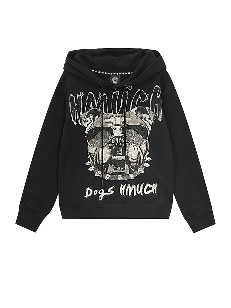 TCH Women's Graphics Rhinestone Angel Wings Hoodie