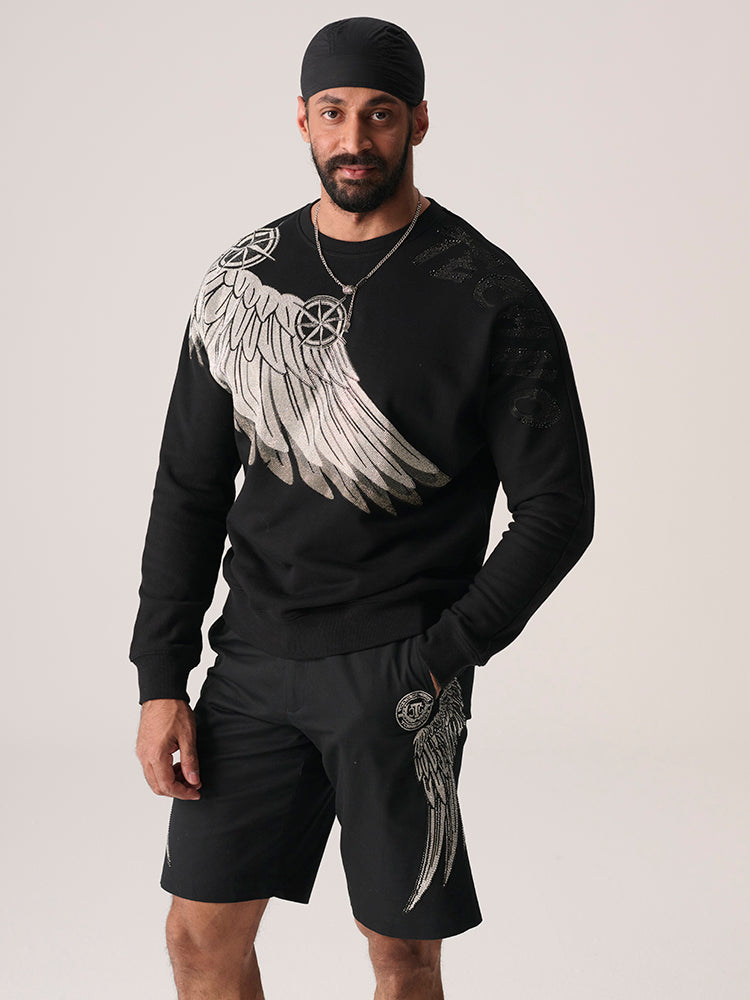 TCH Diamond Casual Long Sleeve Crew Neck Sweatshirt