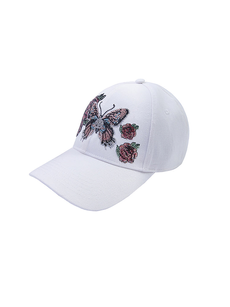 TCH Embroidered Butterfly Rhinestone Baseball Cap