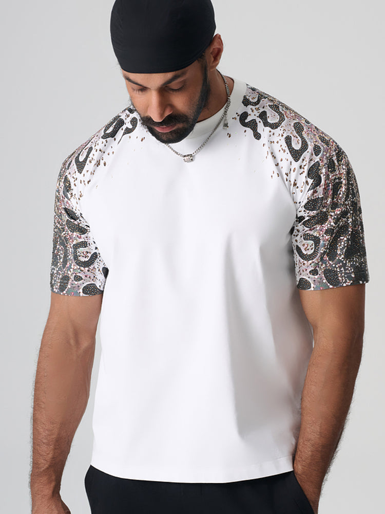TCH Graphic Rhinestone Summer T-shirt in White