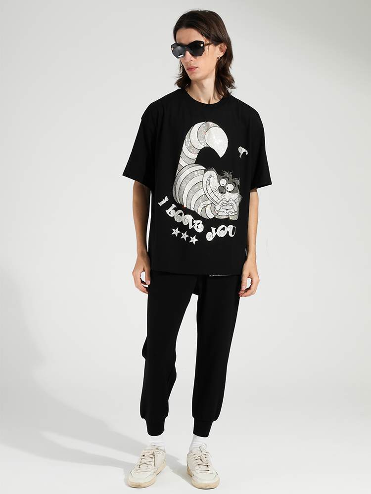 TCH Unisex Raccoon Print Sparkle T-shirt