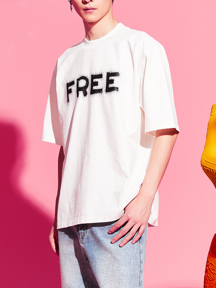 TCH Casual Free Rhinestone Cotton T-Shirt