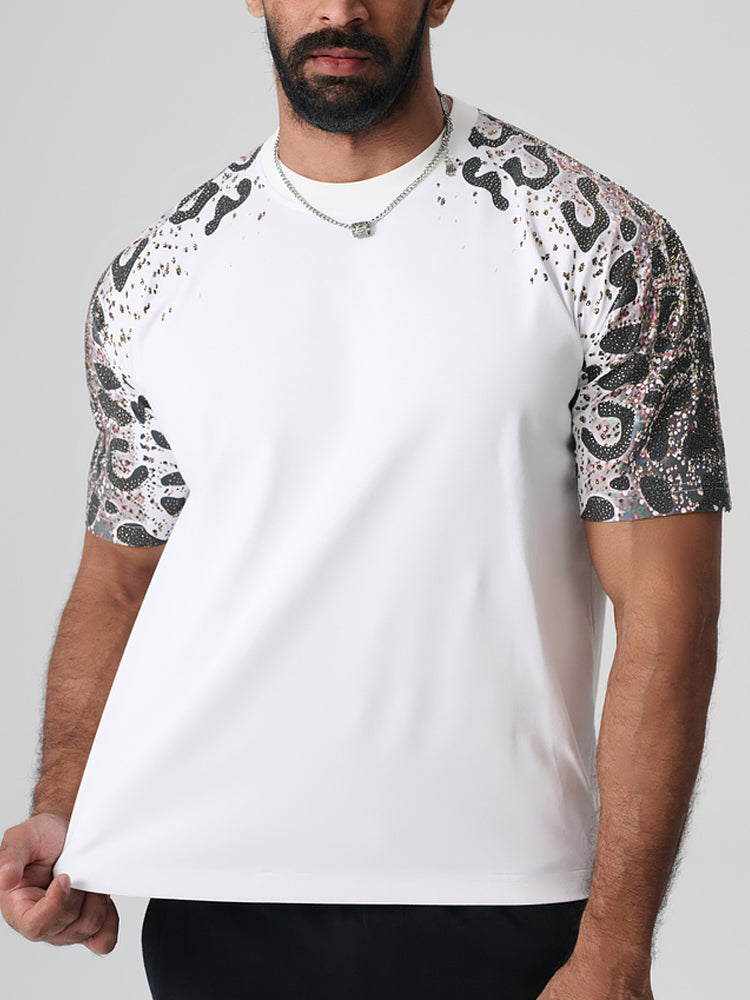 TCH Graphic Rhinestone Summer T-shirt in White