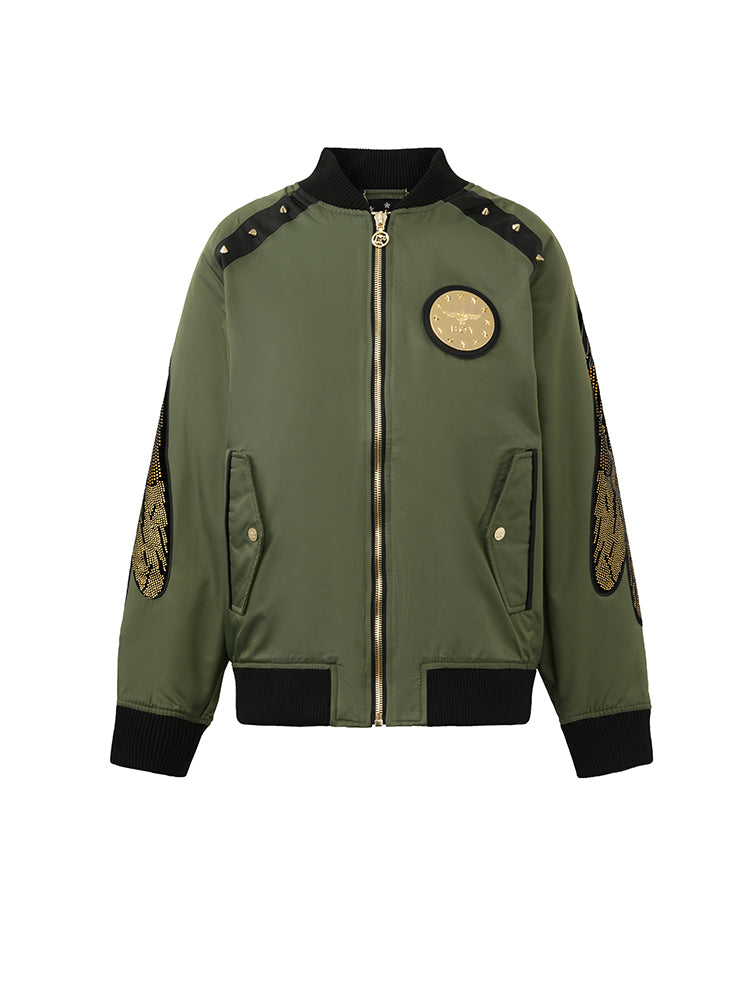 TCH Unisex Graphic Bomber Jacket with Wings