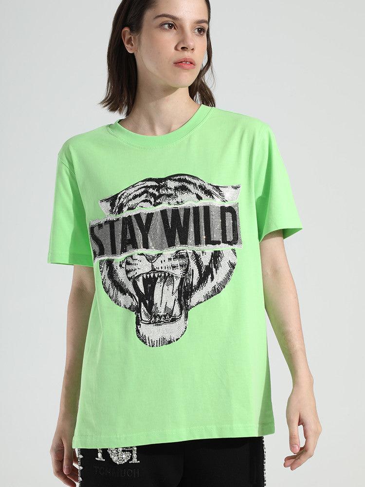 TCH Tiger Logo Casual Short Sleeve T-shirt