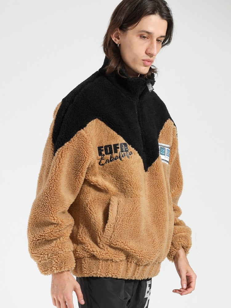 TCH Rhinestone Letter Print Fleece Sweatshirt