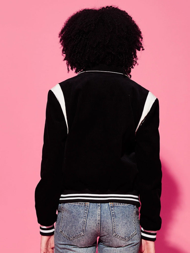 TCH Varsity Striped Bomber Jacket