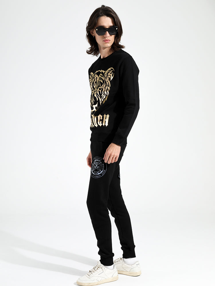 TCH Men's Gold Leopard Crewneck Sweatshirt