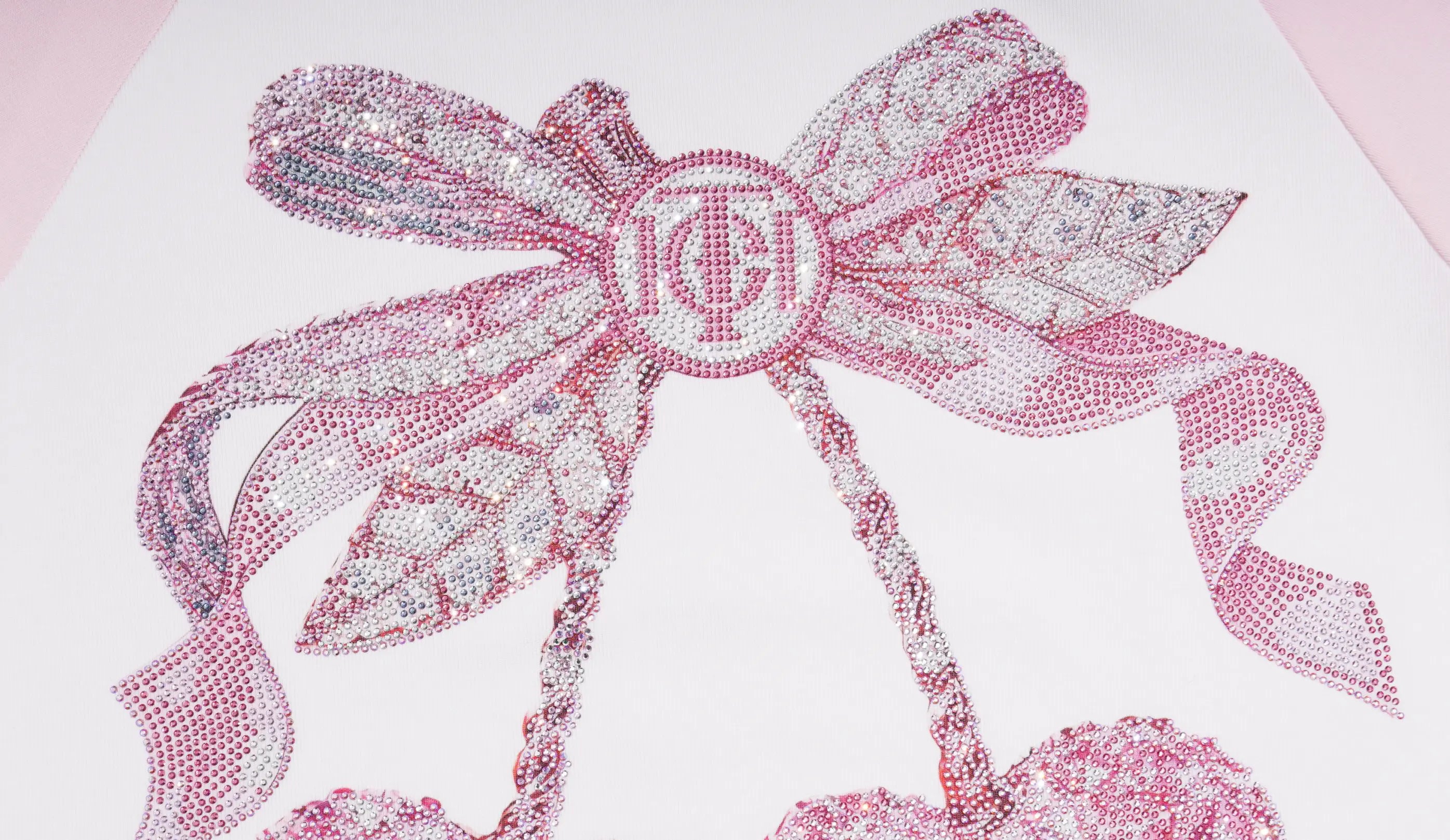 TCH Pink Bow Rhinestone Graphic Raglan T-Shirt