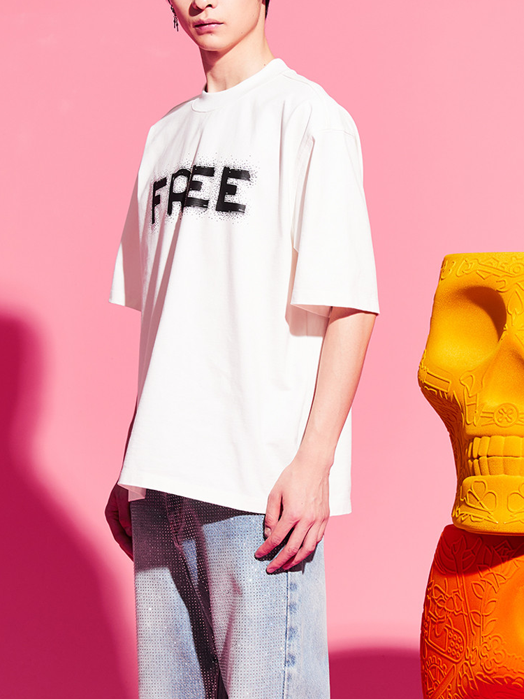 TCH Casual Free Rhinestone Cotton T-Shirt