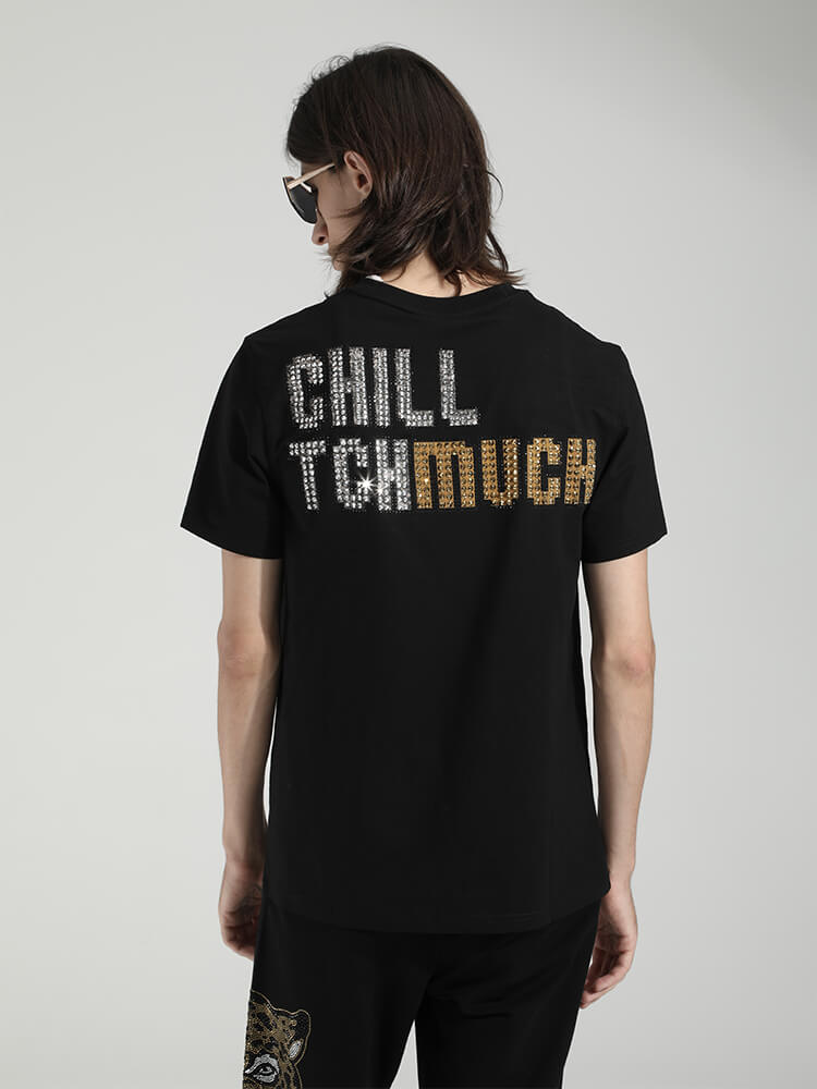 TCH Men's Graphic Animal Hot Diamond Short Sleeve T-Shirt