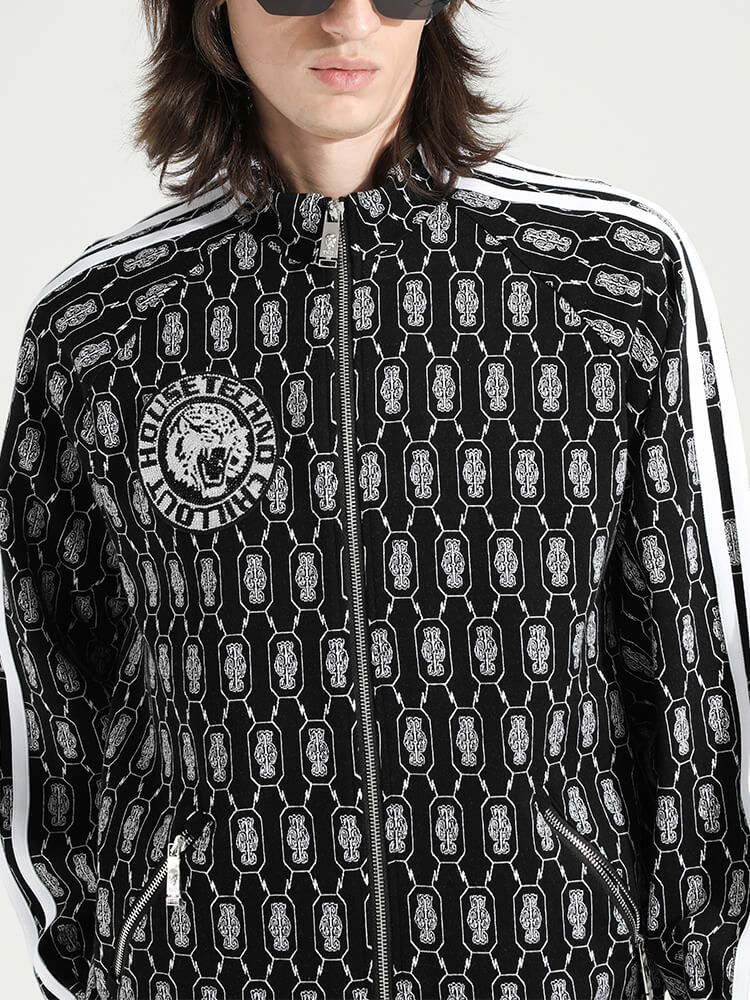 TCH Men's Luxury Diamond Print Zipper Jacket