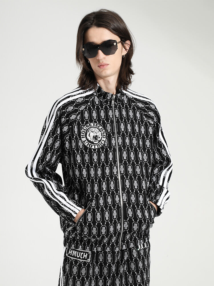 TCH Men's Luxury Diamond Print Zipper Jacket
