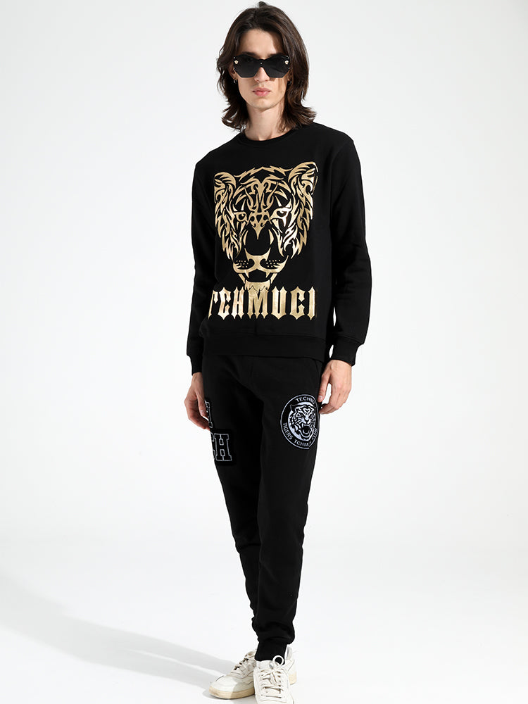 TCH Men's Gold Leopard Crewneck Sweatshirt