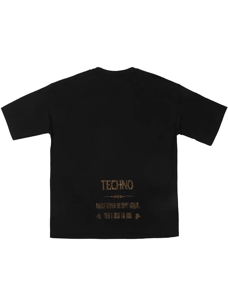 TCH Mens Smile Crown Rhinestone Short Sleeve T-Shirt