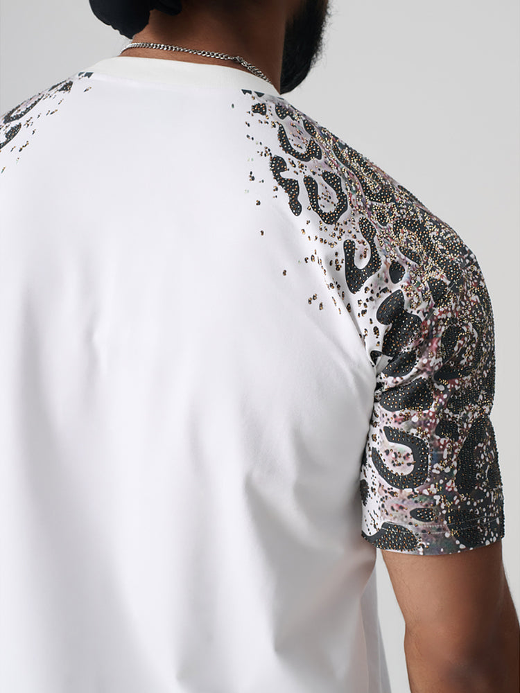 TCH Graphic Rhinestone Summer T-shirt in White