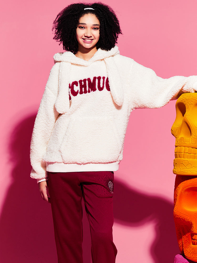 TCH Rhinestone Sherpa Hoodie Sweater