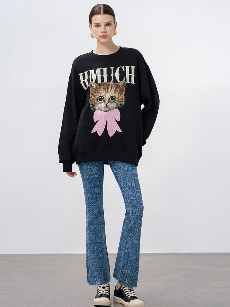 TCH Rhinestone Cat Unisex Sweatshirt