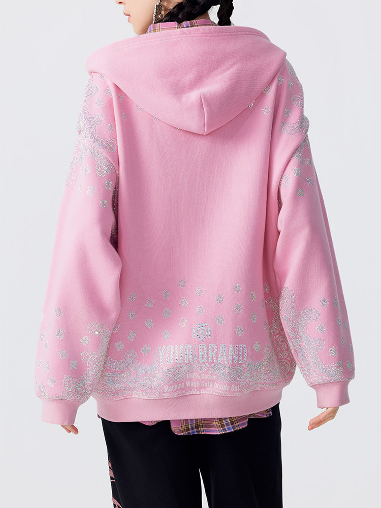 TCH Luxury Rhinestone Teddy Bear Hoodie Jacket