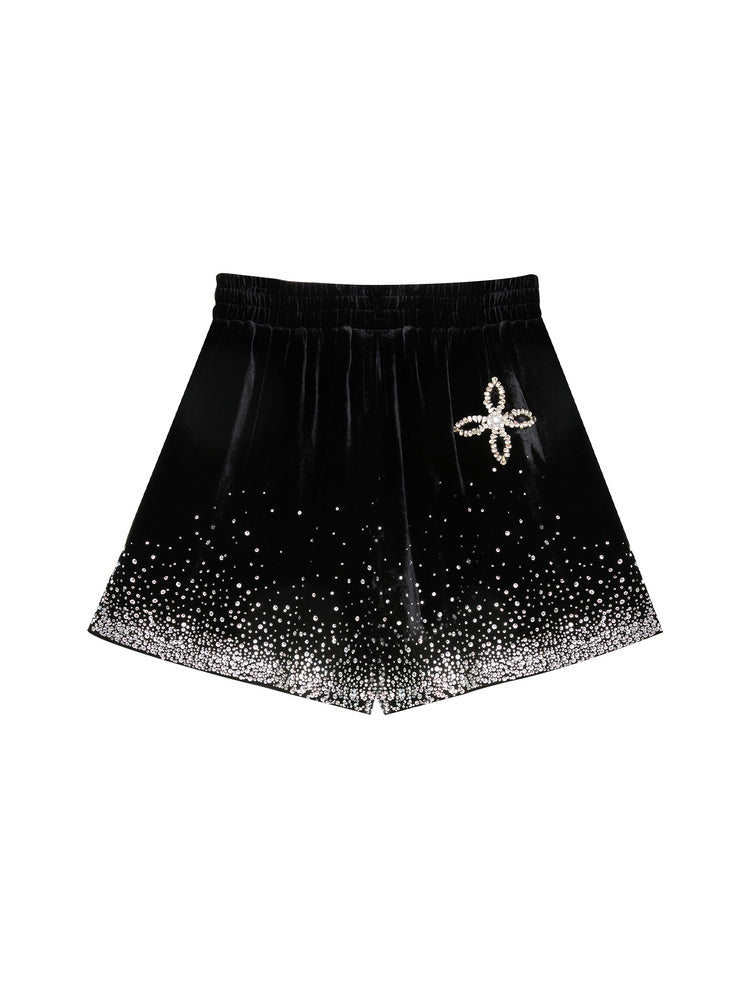 TCH Crystal-Embellished Sparkle High Waist Shorts