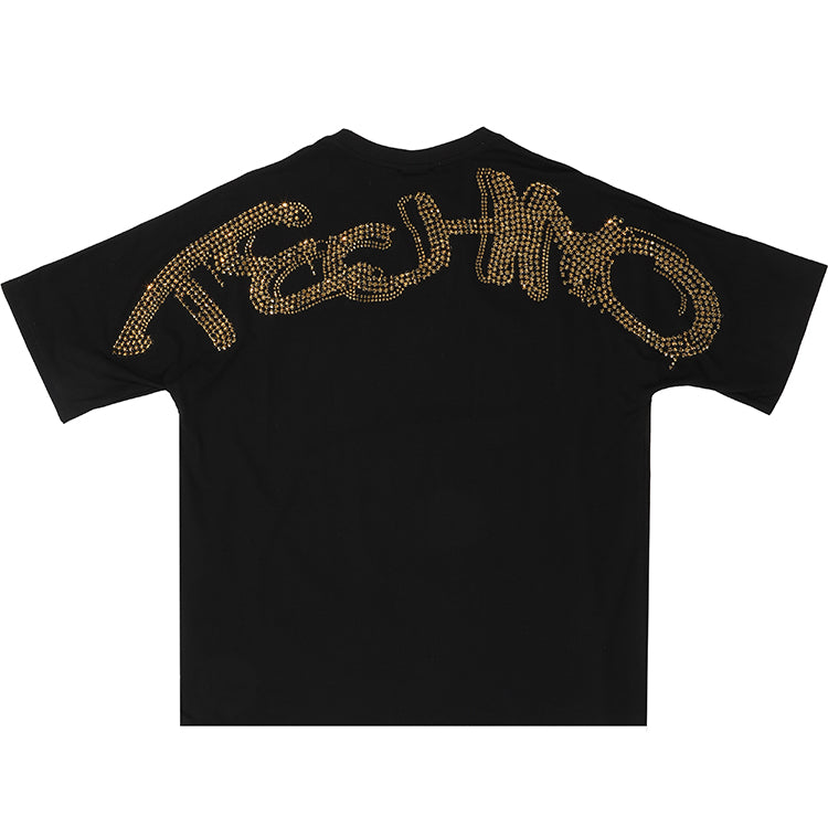 TCH Mens Rhinestone Animal Short Sleeve T-shirt