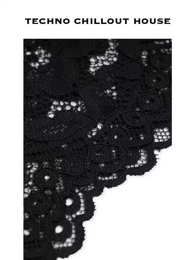 TCH Rhinestone Bow Floral Lace Padded Bandeau Bra Cami