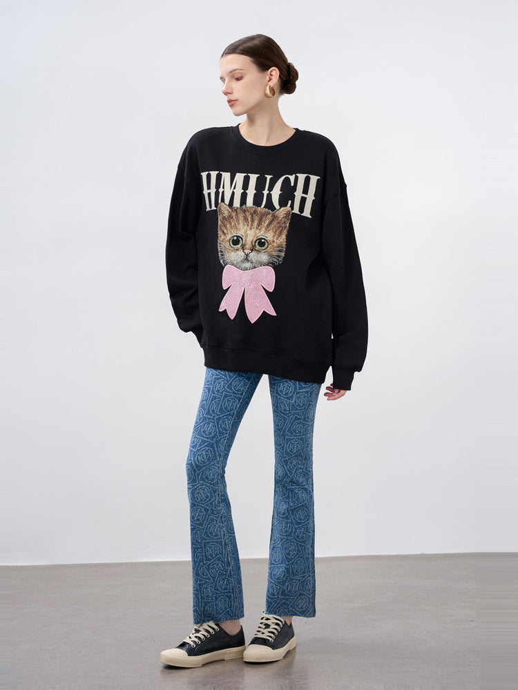TCH Rhinestone Cat Unisex Sweatshirt