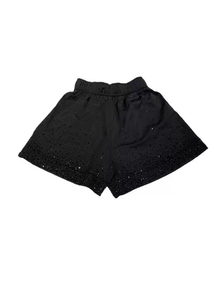 TCH Crystal-Embellished Sparkle Casual Shorts