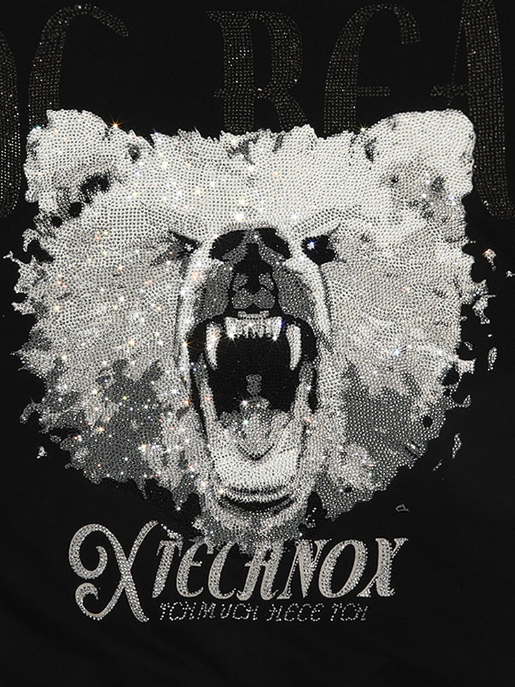 TCH Luxury Cartoon Animal Rhinestone Sweatshirt