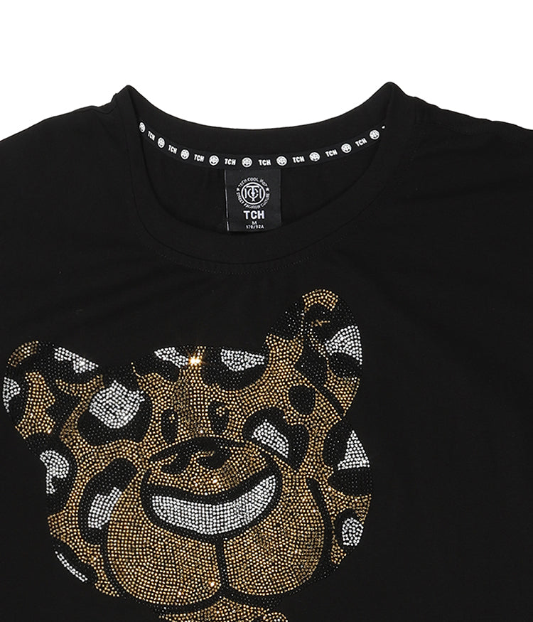 TCH Mens Rhinestone Animal Short Sleeve T-shirt