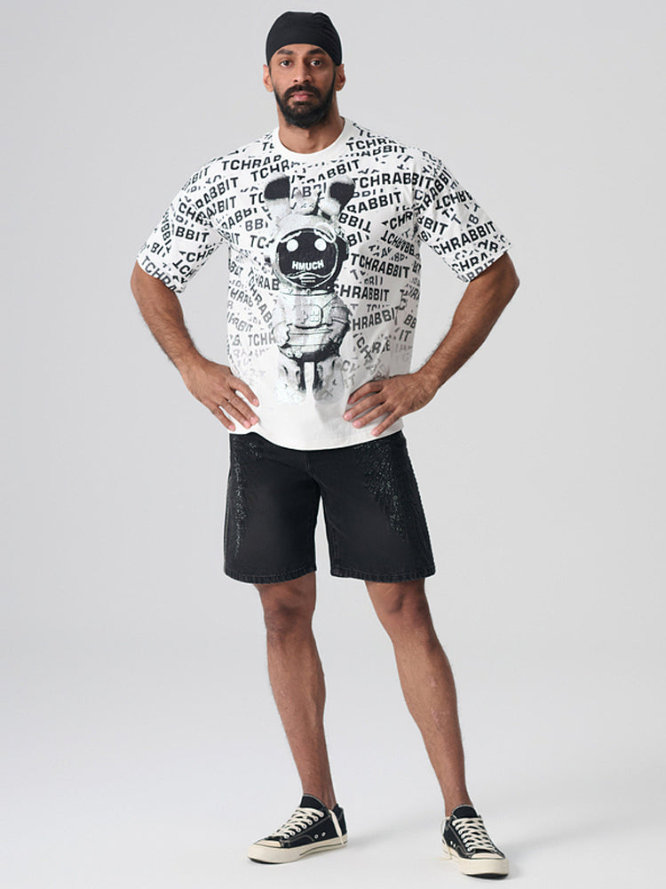 TCH All-Over Letter Graphic Rhinestone T-shirt