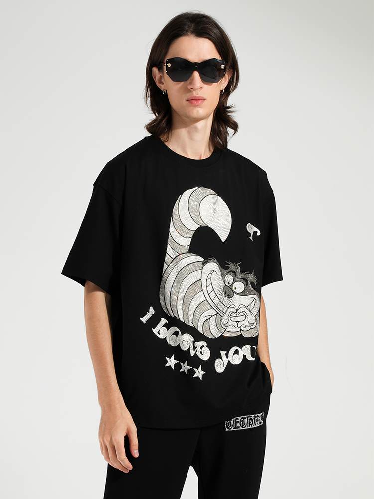 TCH Unisex Raccoon Print Sparkle T-shirt