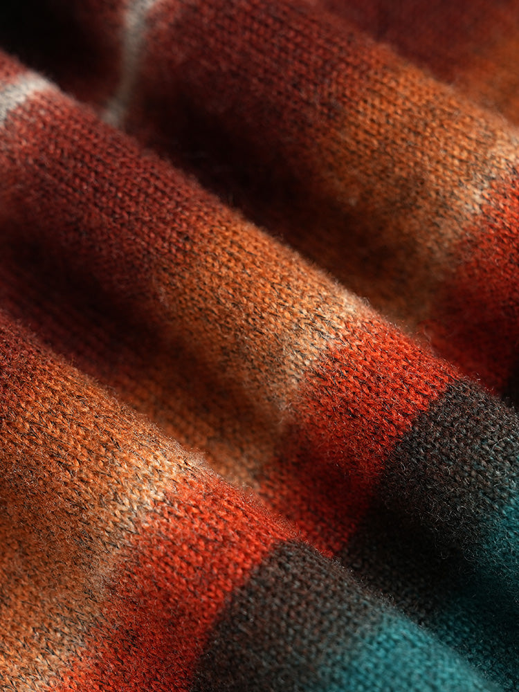 TCH Rhinestone Striple Warm Rainbow Sweater