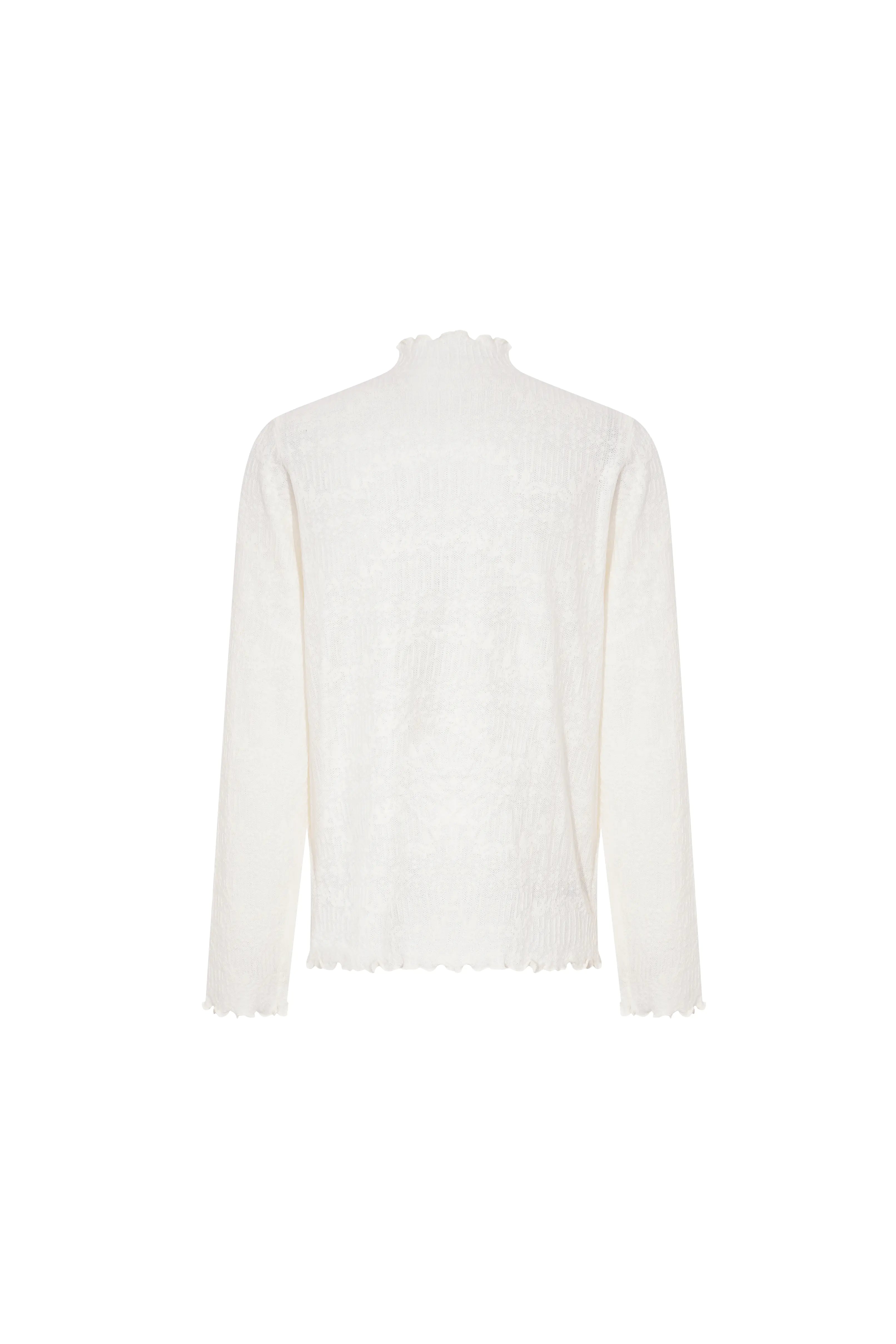 TCH Rhinestone Bow Teddy Bear White Turtleneck Top - L - US