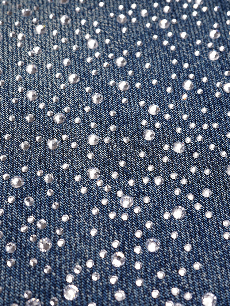 TCH Allover Crystal  Party Wide Leg Jeans