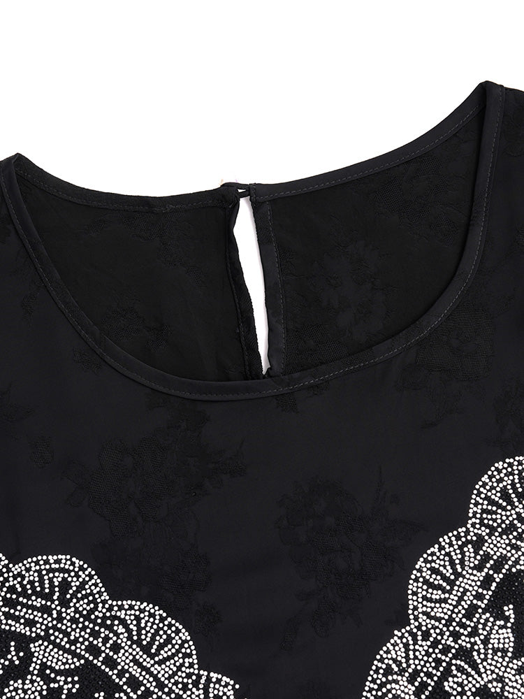 TCH Prasale Graphic Bow Rhinestone T-Shirt