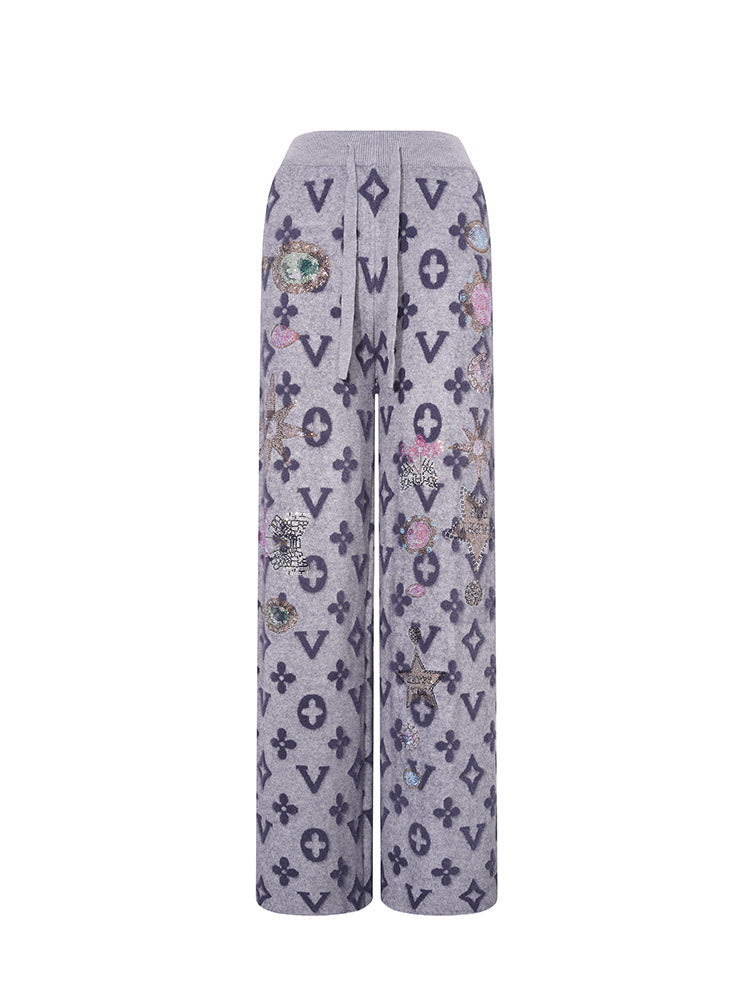 TCH Luxury Rhinestone Logo SweatPants